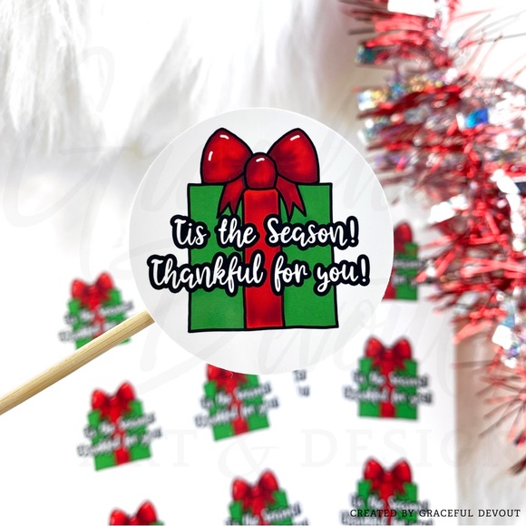 Tis The Season! Thankful for You! - 2" (inches) (96ct.)  [GD29-96] - Picture 2 of 5